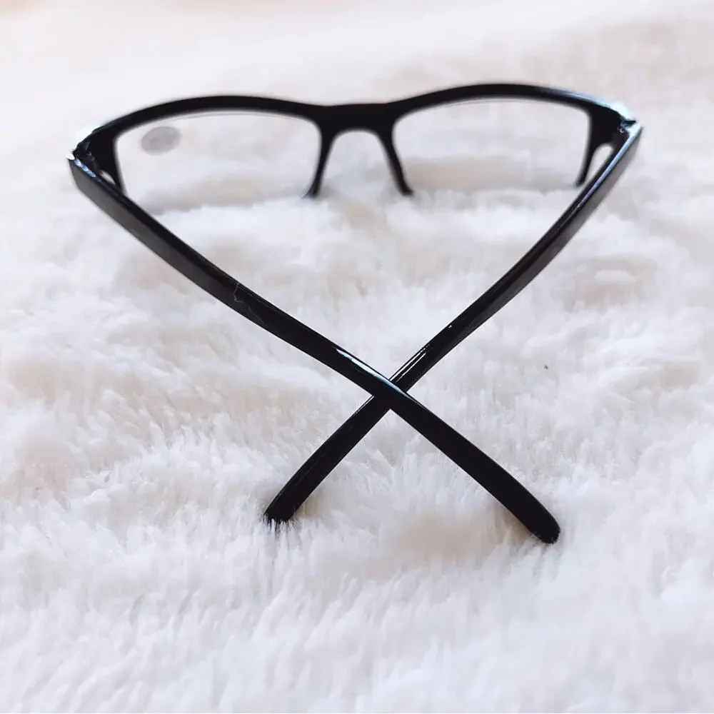 Vivian Black Rectangular Classic Reader Glasses - Picture 7 of 9